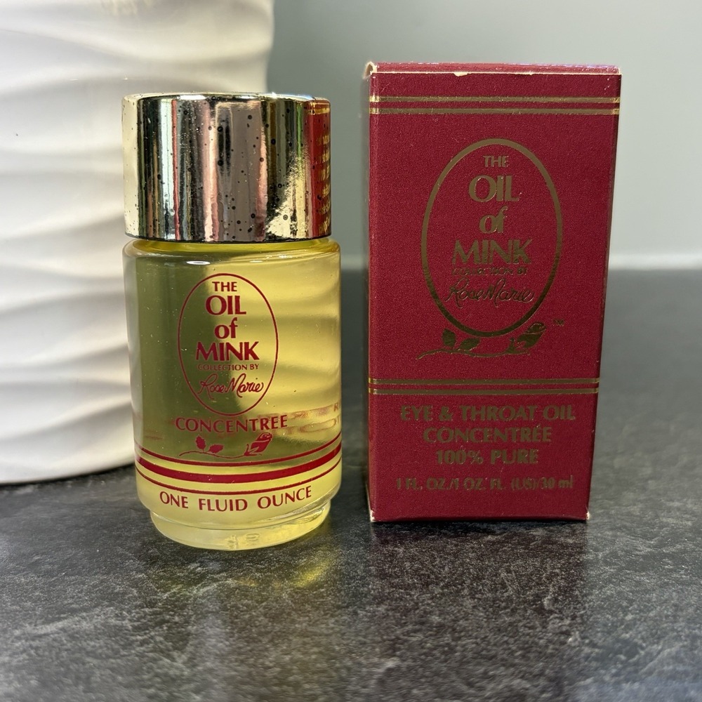 Vintage Rose‎ Marie Oil Of Mink 100% Pure 1 oz Eye & Throat Oil Concentree